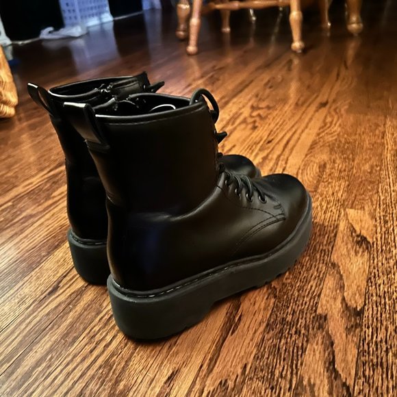 Target | Shoes | Target Black Platform Combat Boots Size 65 Womens |  Poshmark